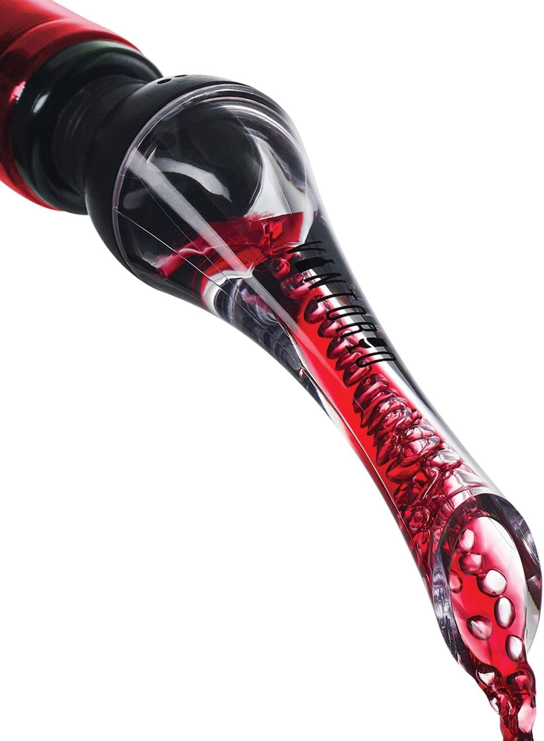 Vintorio Wine Aerator Pourer & Decanter Spout (Black)