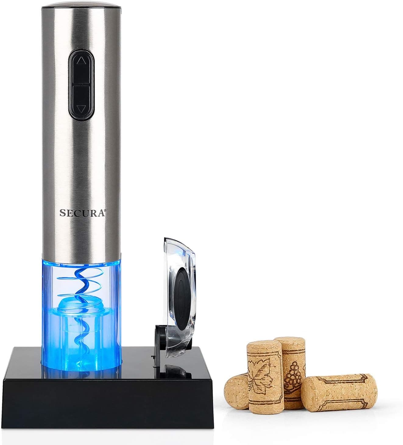 Secura SWO-3N Electric Wine Bottle Opener (Stainless Steel)