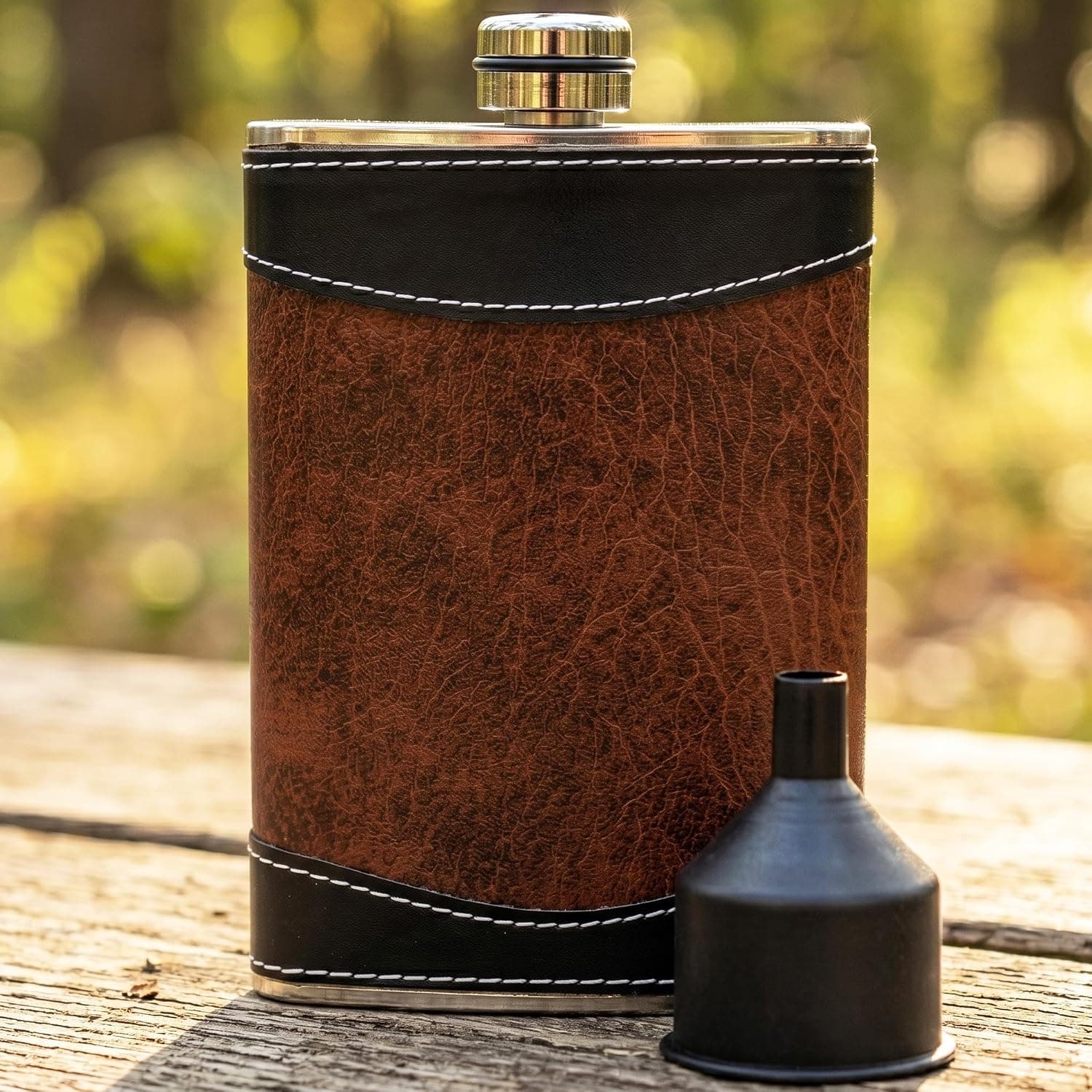 Primo 8oz Heavy Duty Hip Flask with Funnel (Gift Boxed)