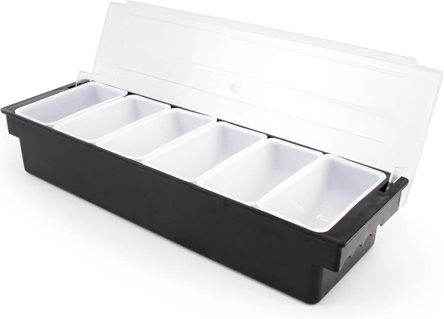 Cocktailor 6 Tray Bar Top Food & Garnish Station with Lid