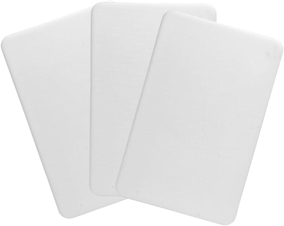 Set of Small 10x6 White Plastic Cutting Boards for Bartenders HDPP