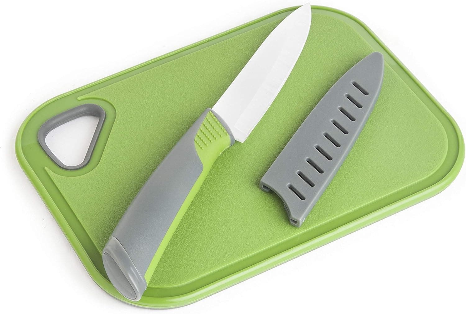 Final Touch Non-Slip Bar Cutting Board & Ceramic Knife