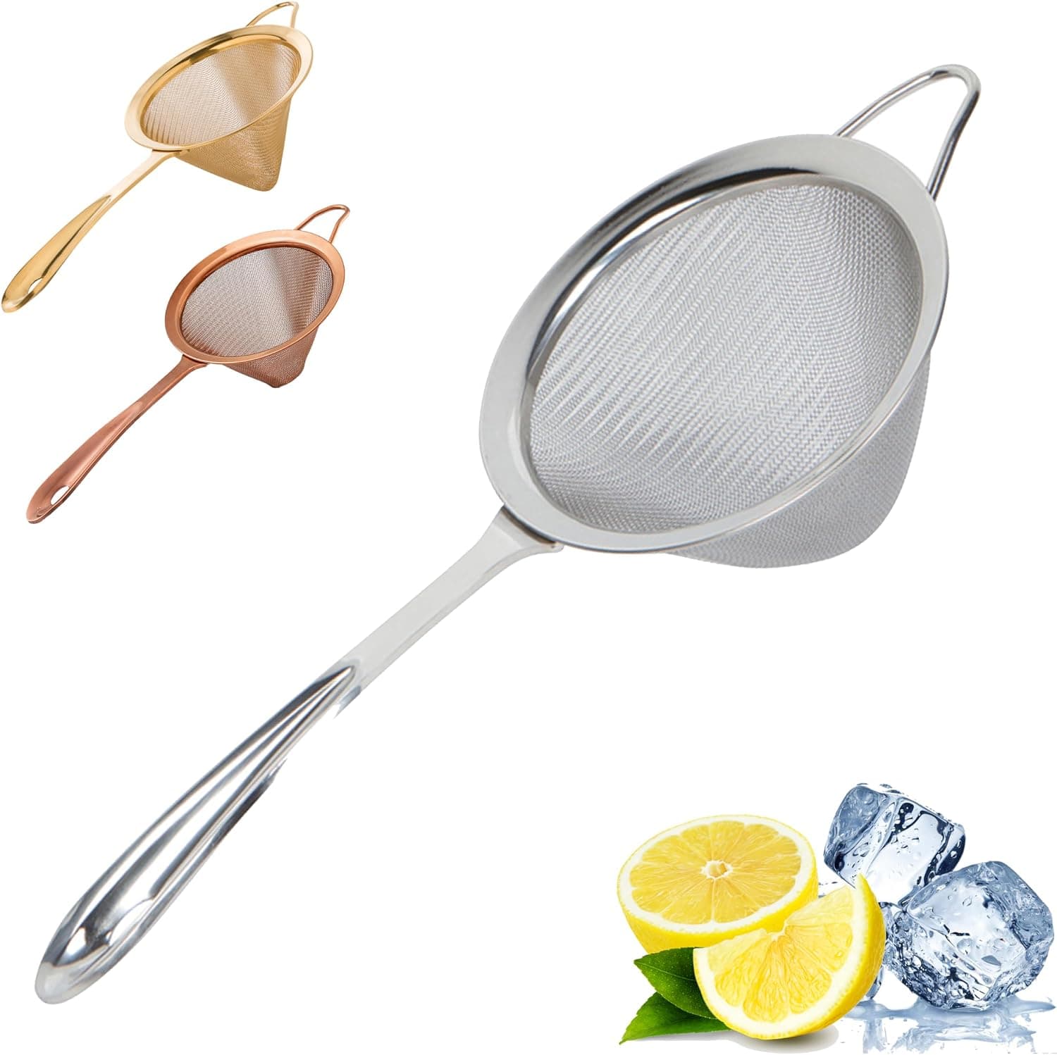 A Bar Above Stainless Steel Fine Mesh Cocktail Strainer, 304 Conical Sieve