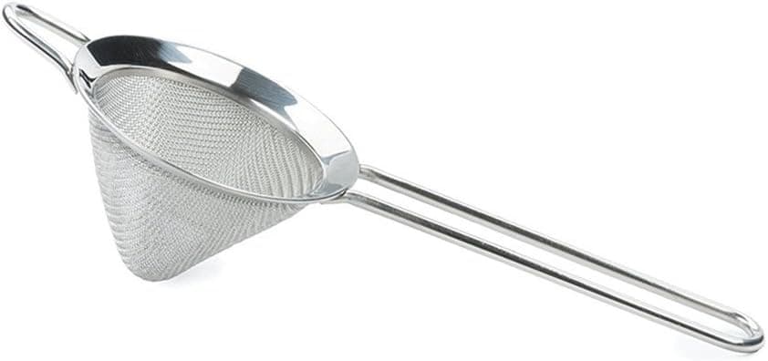 Cocktail Fine Strainer Stainless Steel Conical Mesh Strainer, Silver