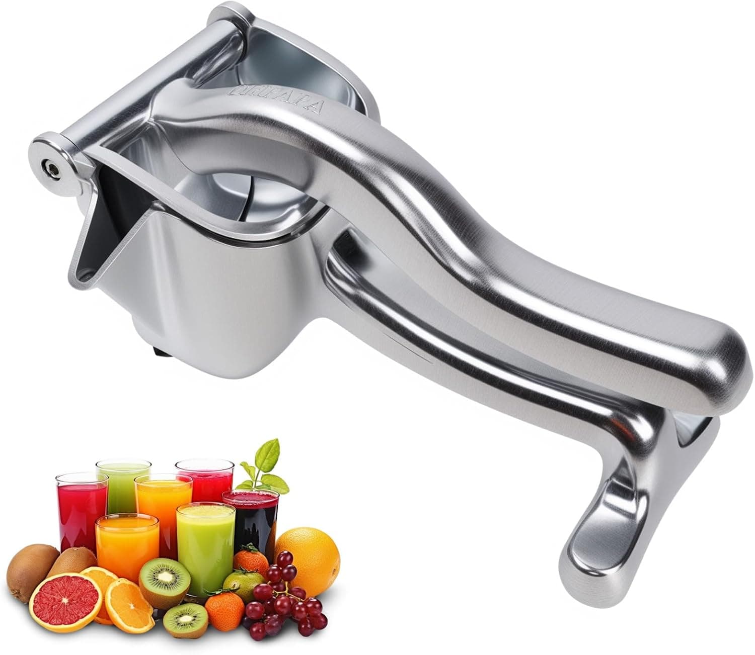 Lemon Squeezer Heavy Duty Aluminum Hand Press Citrus Juicer, Silver