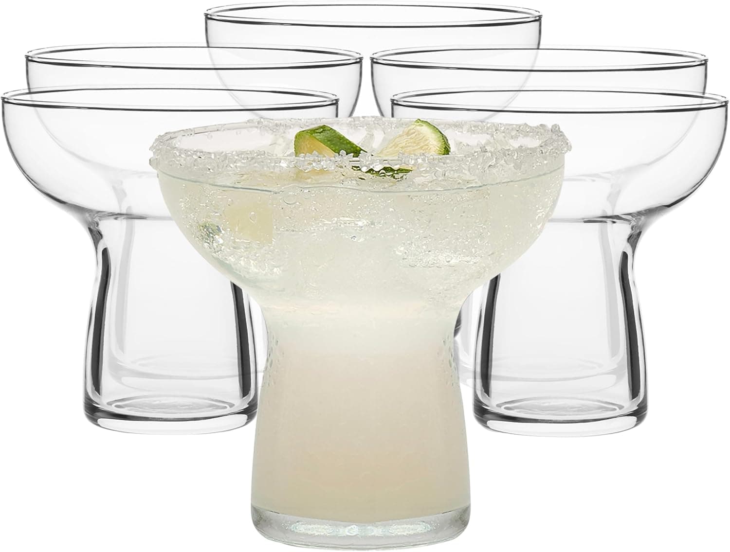 Libbey Stemless Margarita Glasses Set of 6, 10.25oz
