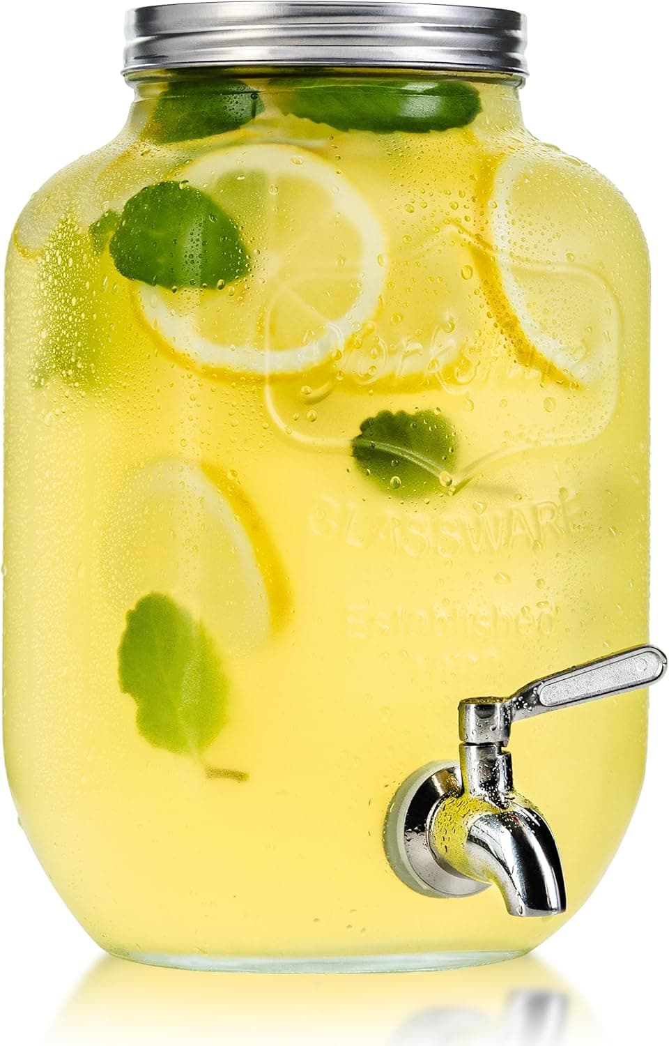 Yorkshire 1 Gallon Glass Mason Jar Beverage Dispenser