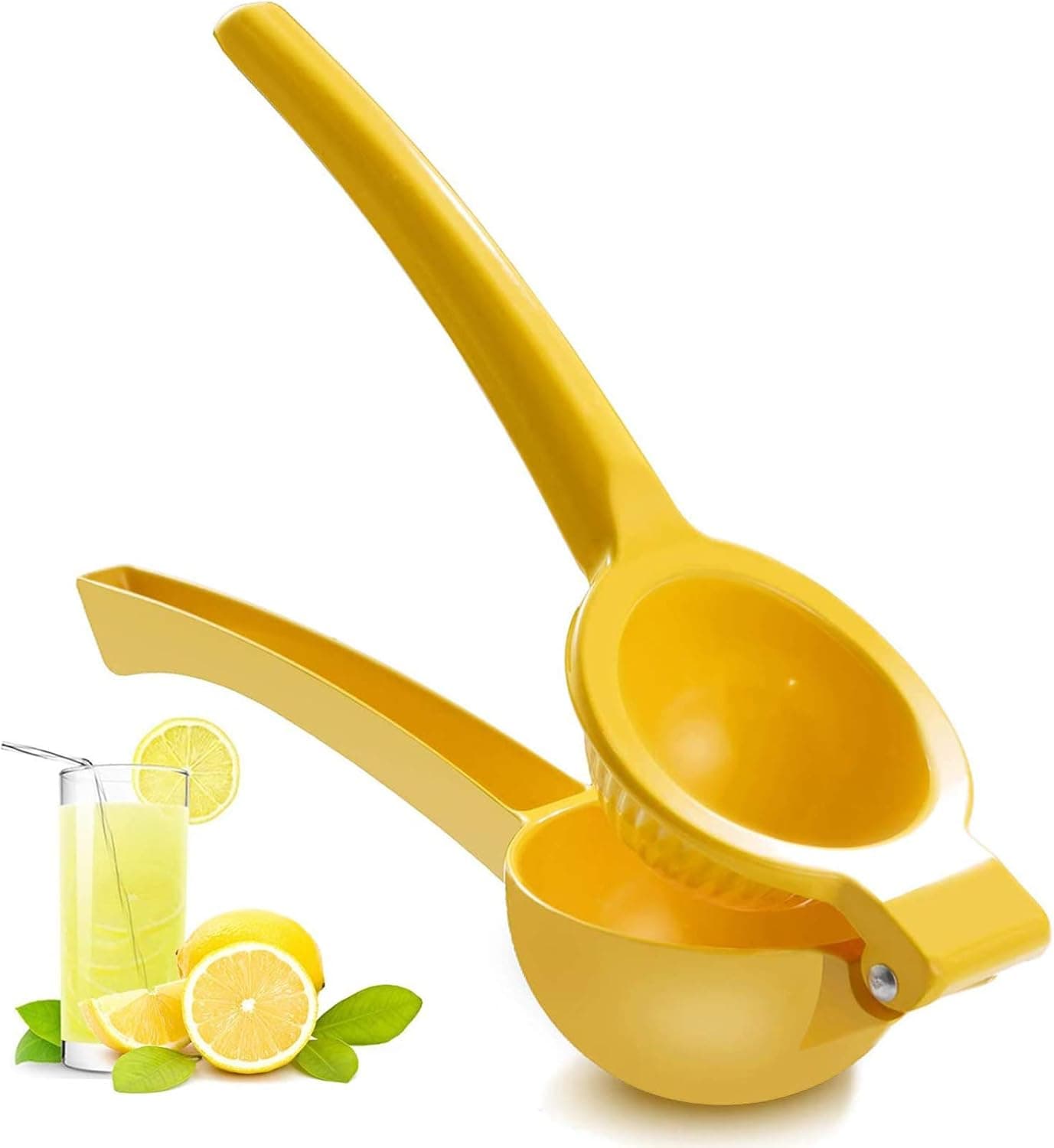 Y-ME Manual Citrus Lemon Squeezer Metal Hand Juicer, Yellow