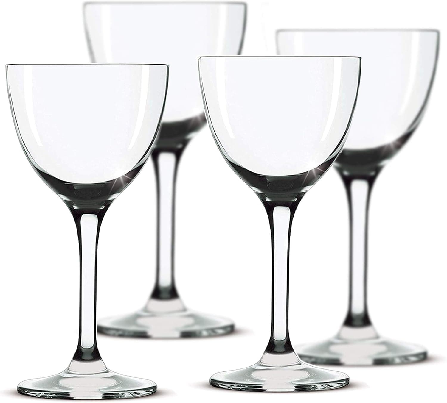 Amehla Nick and Nora Coupe Cocktail Glasses Handblown 5oz, Set of 4