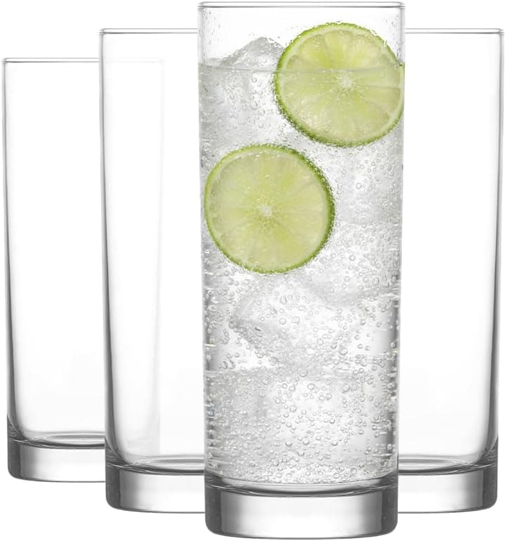 LAV Highball Glasses Set of 4, Tom Collins 12.2oz