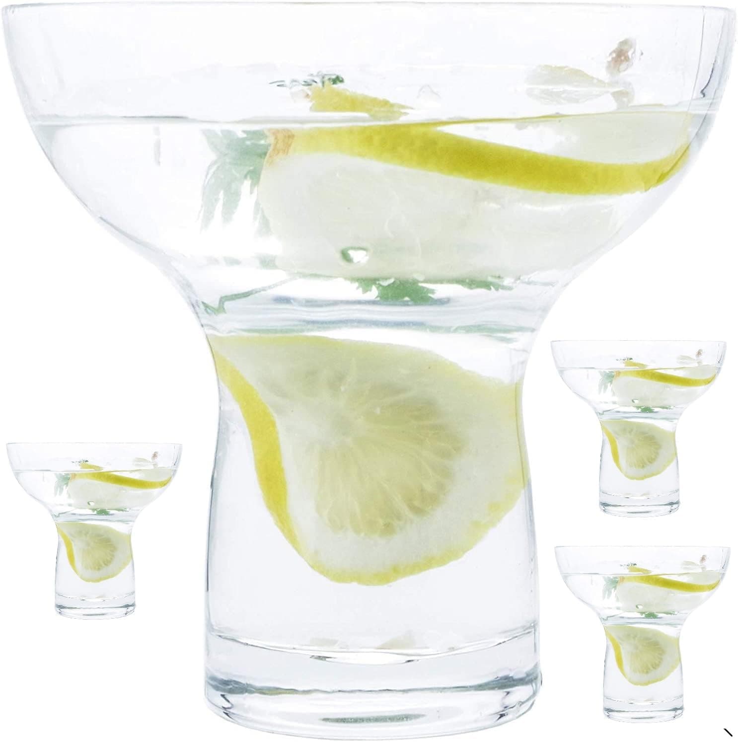 Chefcaptain Margarita Glasses Set of 4, XXL 16oz Stemless