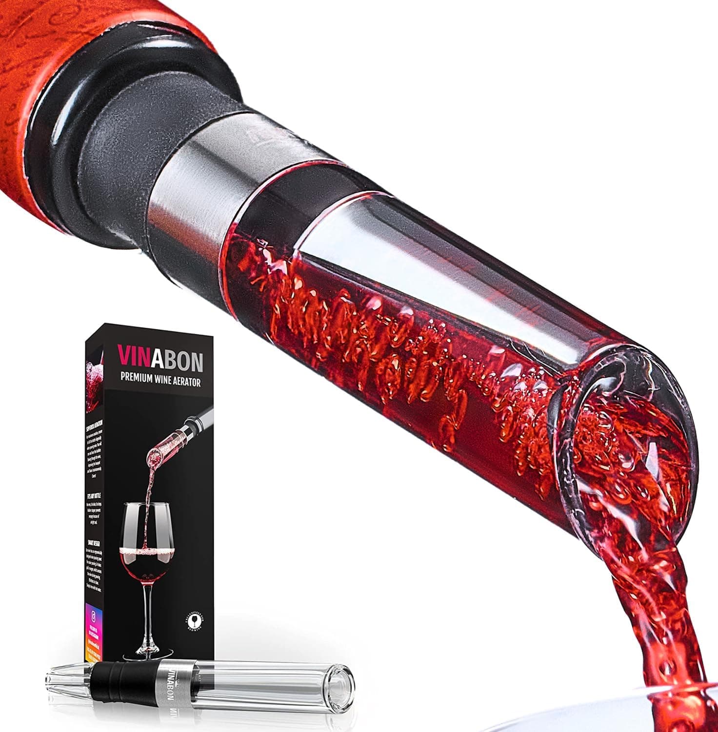 VINABON Wine Aerating Pourer Decanter Spout