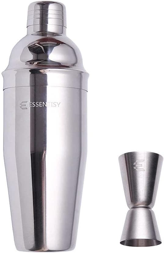 Cobbler Style Cocktail Shaker Set with Jigger 24oz