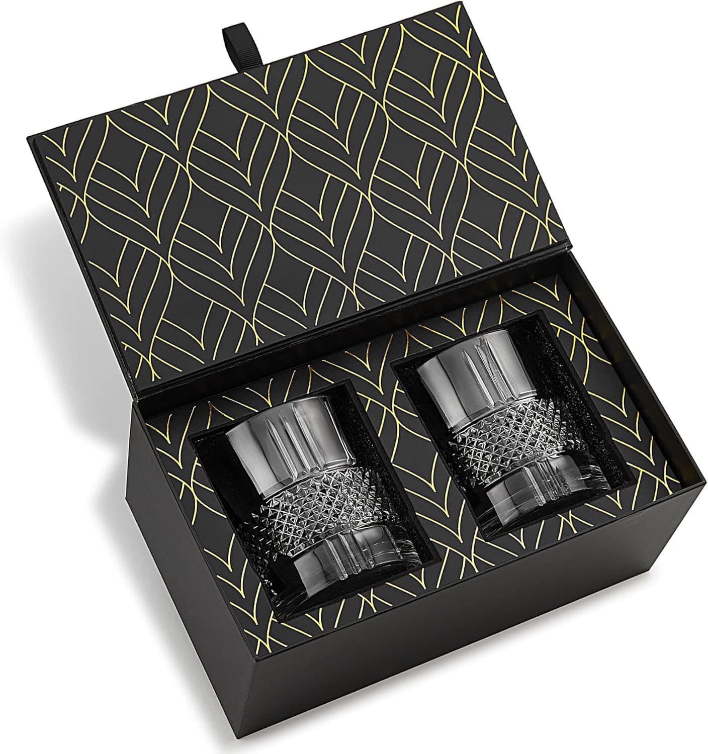 Crystal Whiskey Glasses Set of 2 Reserve Tumblers 10oz