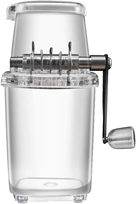 Manual Ice Crusher Ice Shaver Hand Crank with Stainless Steel Blades