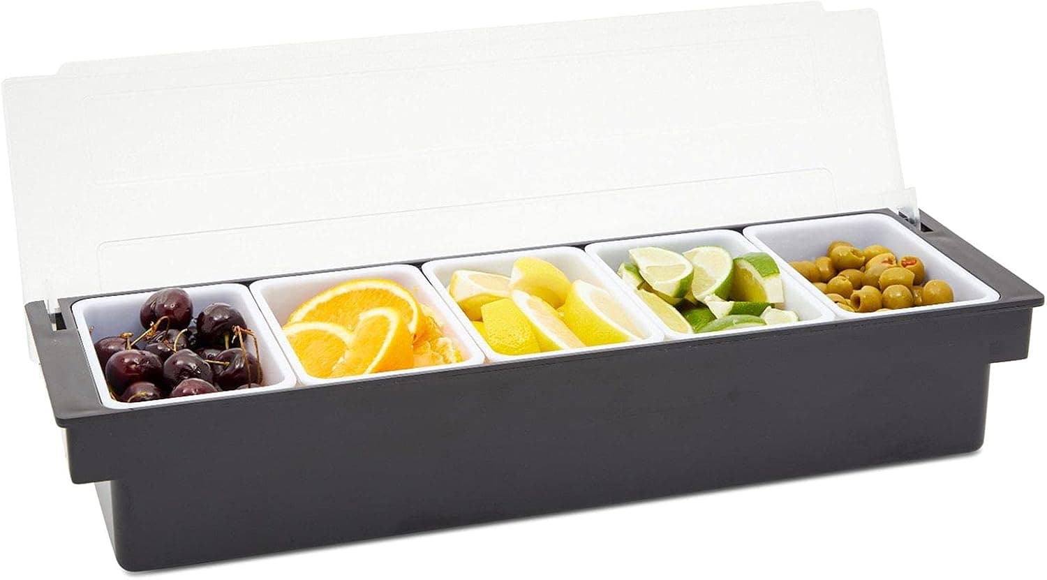Stockroom Plus Ice Cooled Condiment Serving Tray, 5 Compartments