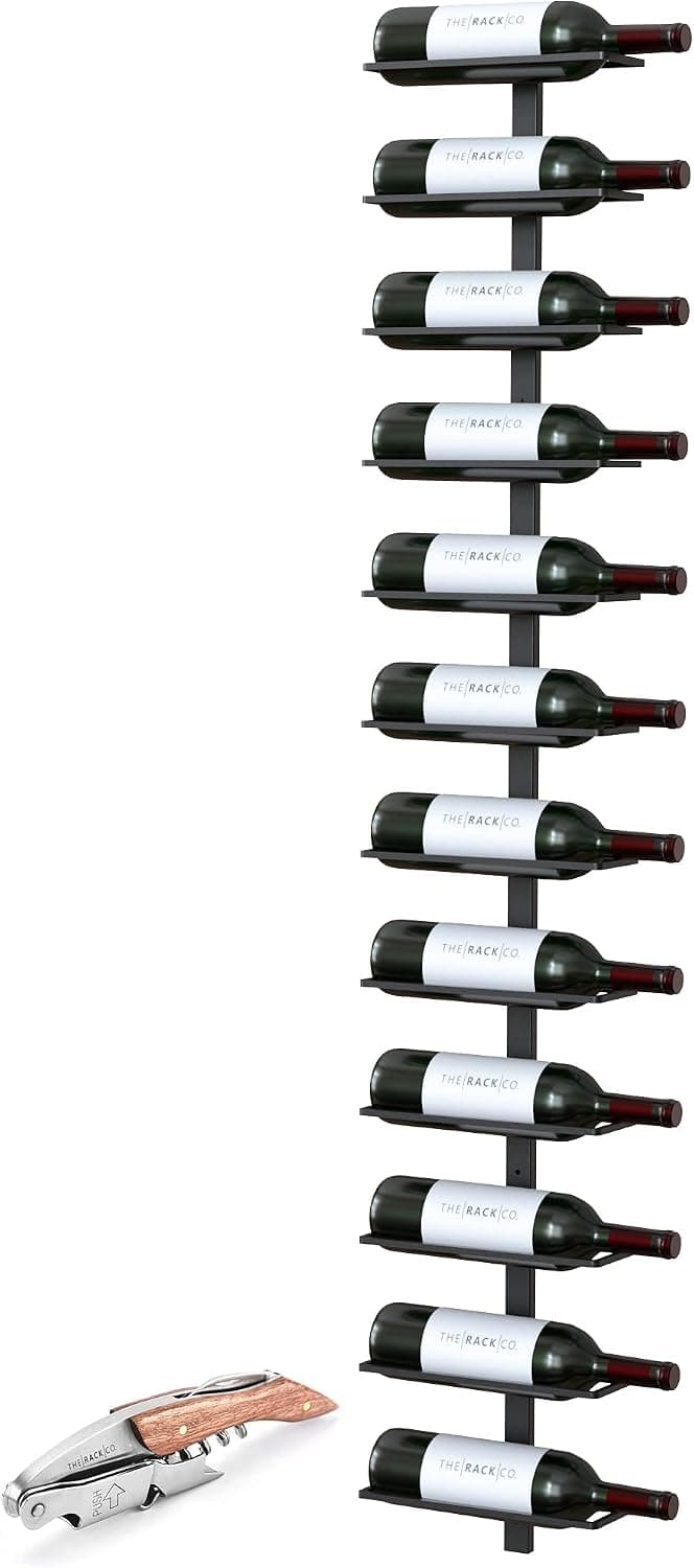 TheRackCo. Wall Series Center Frame Metal Wine Rack (12 Bottles)