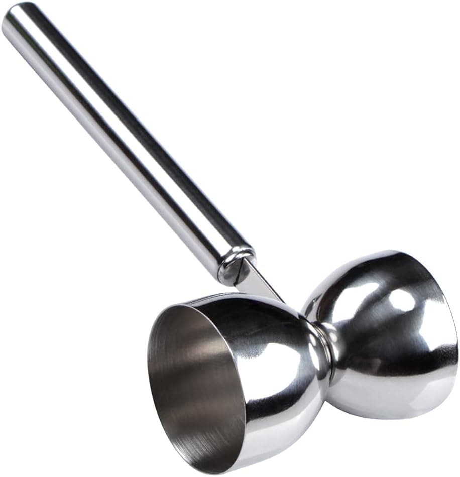 Cocktail Jigger Double Measuring Cup with Handle Silver