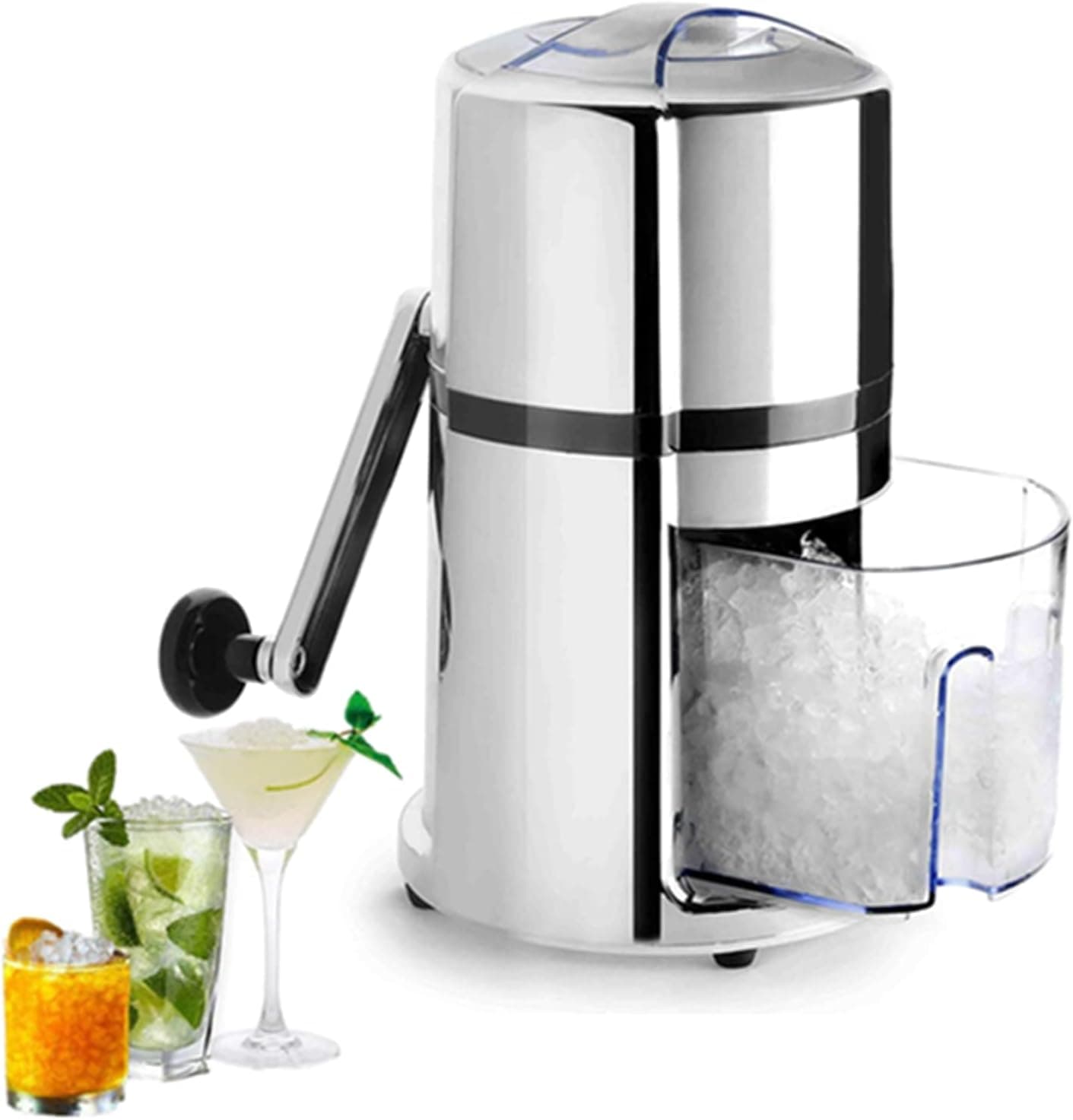 XKONG Manual Rotary Ice Crusher Hand Crank, Non-Slip