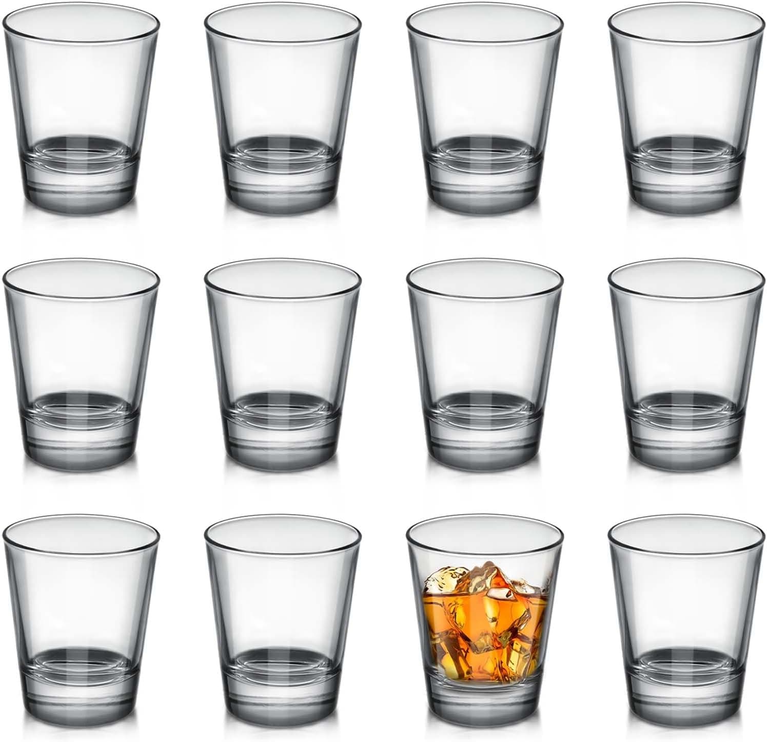OBTANIM 12 Pack Shot Glasses 1.5oz with Heavy Base