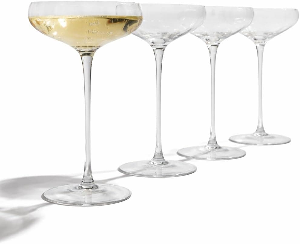 Rounded Cocktail Coupe Glasses Set of 4 8oz