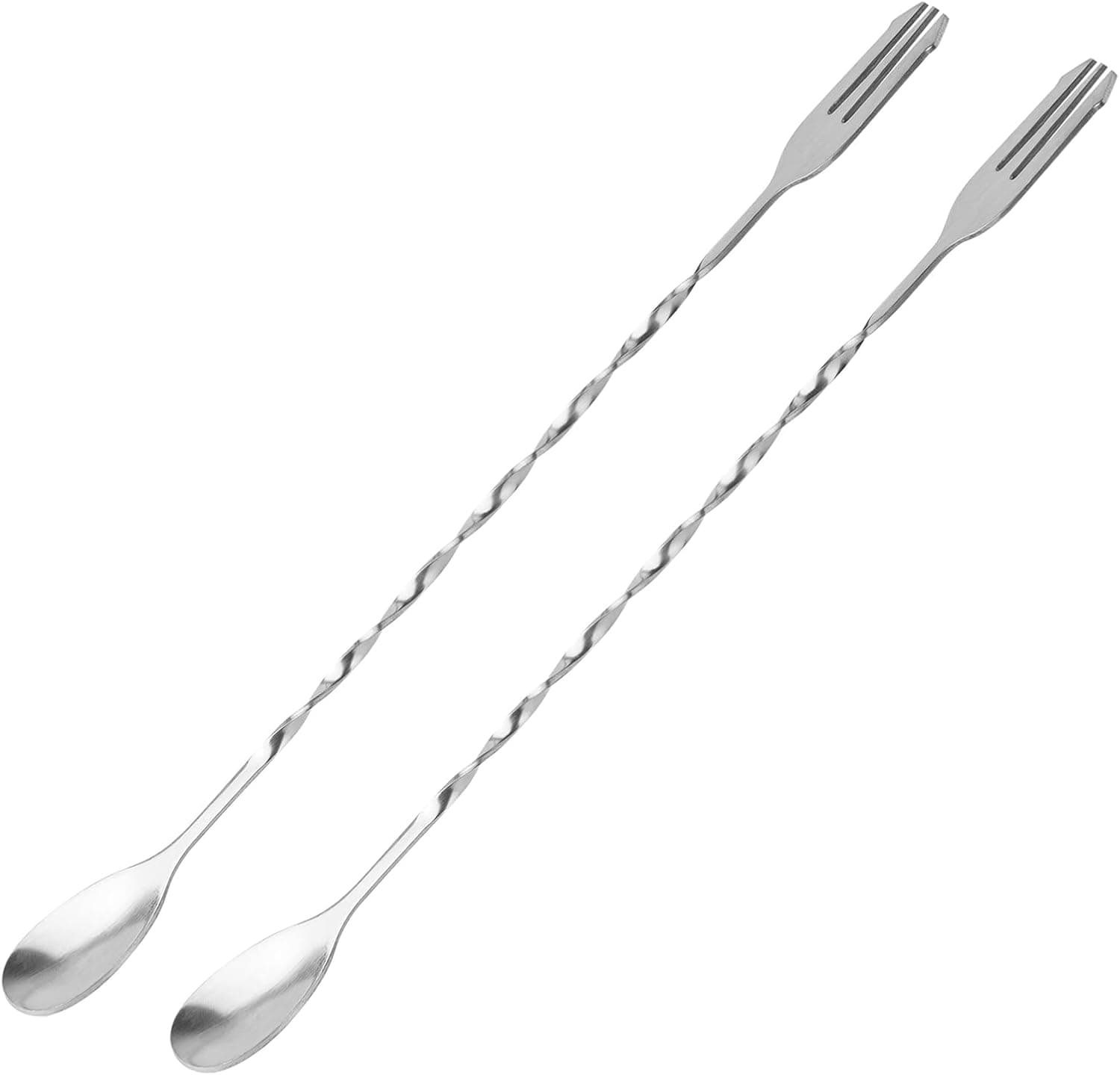 Cuttte 2pcs Bar Spoon 12.7in with Trident Tip