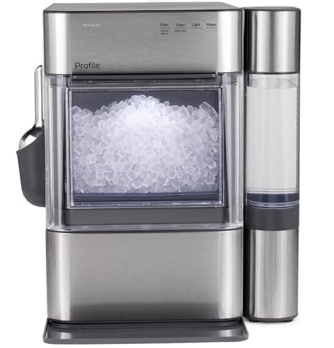 GE Profile Opal 2.0 Ultra Nugget Ice Maker, .75 Gallon Tank, 38 lbs/day | Soft Pebble Ice, First Batch in 10 Min, WiFi & App Control, Side Tank, Filter, Descaling Powder & Scoop Included