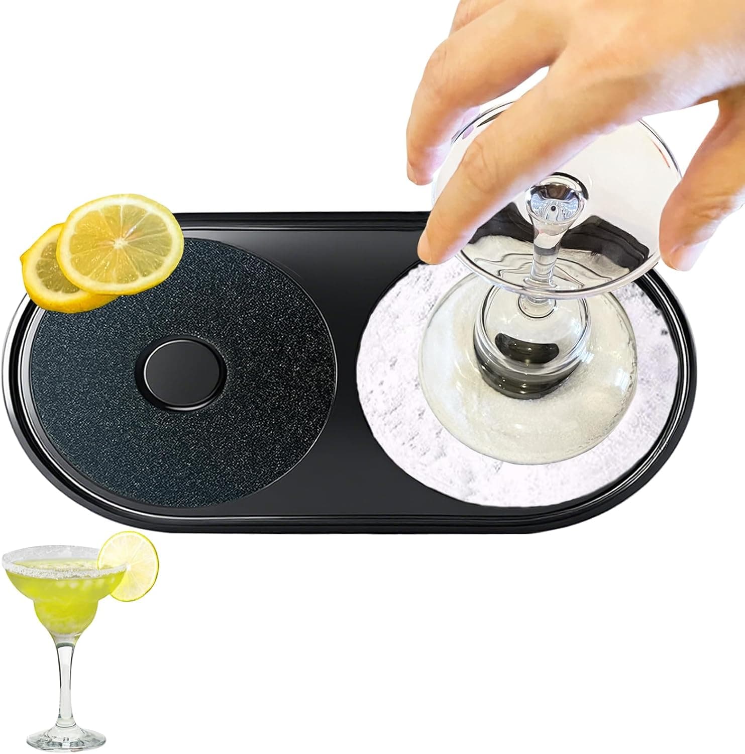 KKJCXY Bar Glass Rimmer All-in-One Margarita Salt Rimmer Set for Cocktails