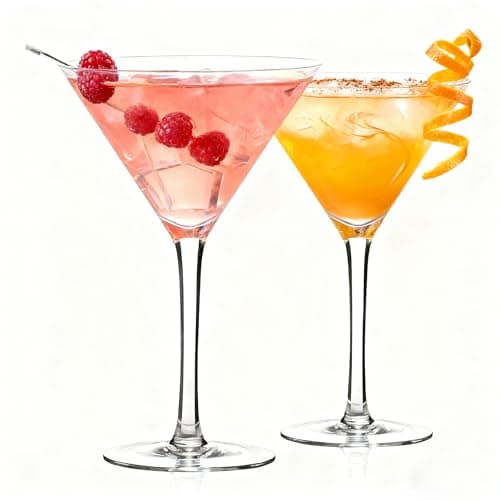 Farielyn-X Martini Glasses Set of 2, 9 oz Crystal Cocktail Glasses, Hand Blown Crystal Martini Glasses for Espresso Martini, Cosmopolitan, Gimlet, Home Bar, Party, Martini Glassware Gift Set