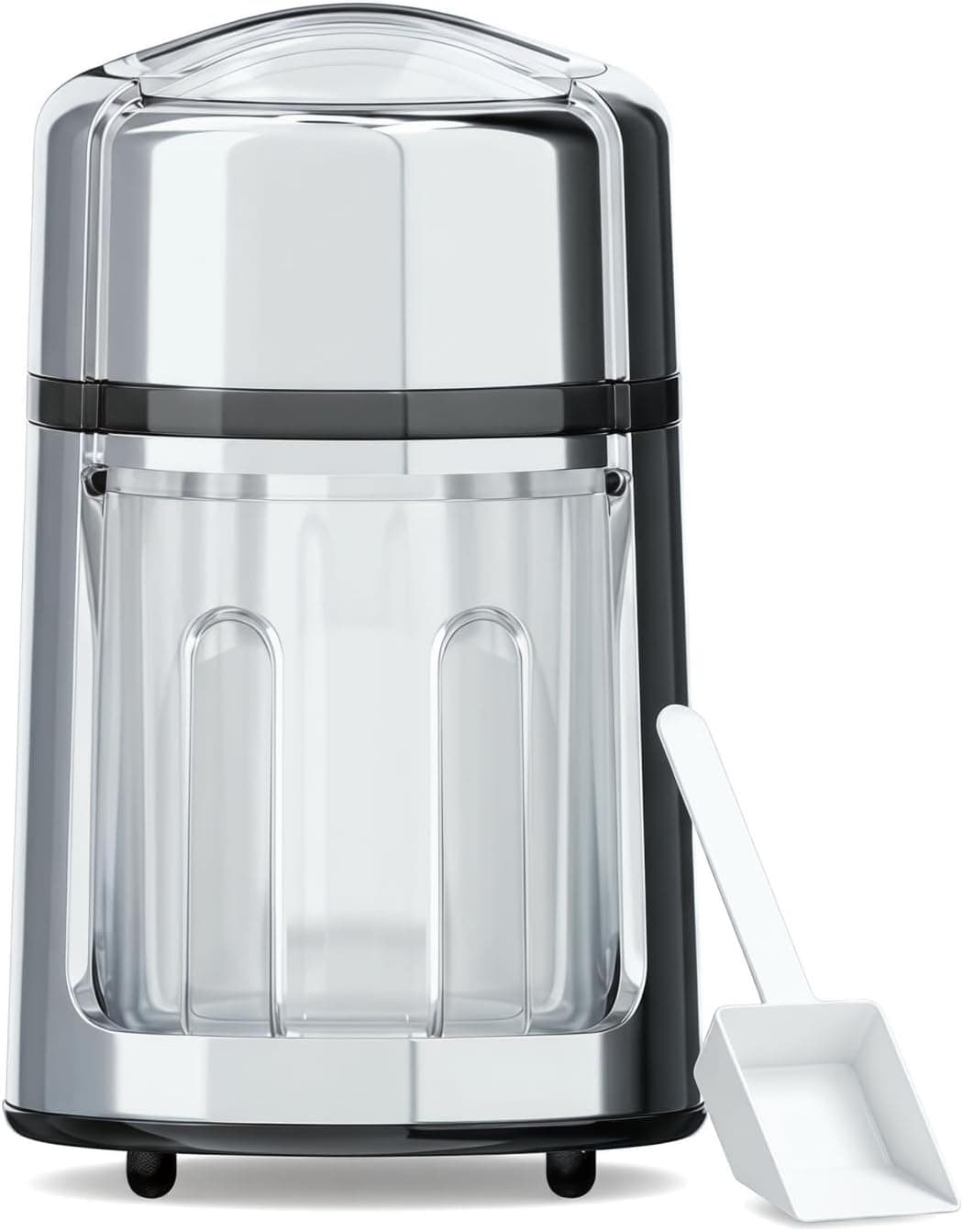 XI HOME Manual Ice Crusher Hand Crank with Bucket & Scoop