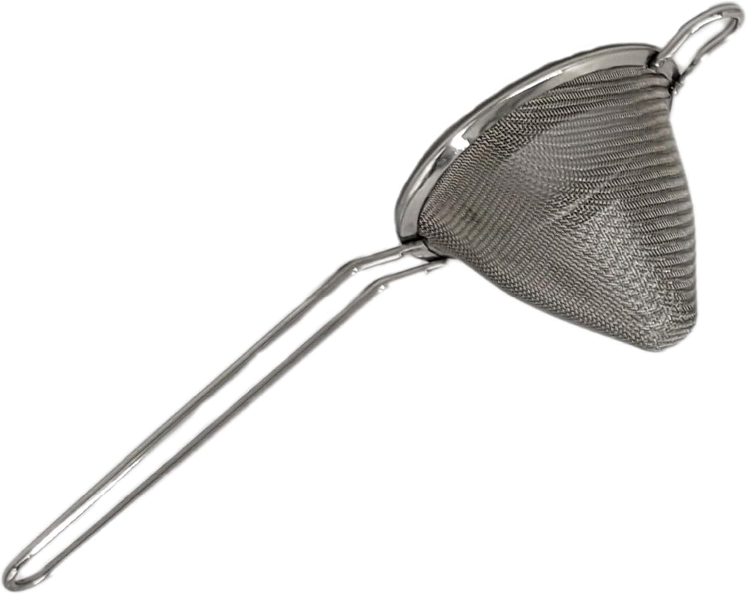 Spill-Stop Fine Mesh Cocktail Strainer, Stainless Steel Conical Mesh 9 x 3.125"