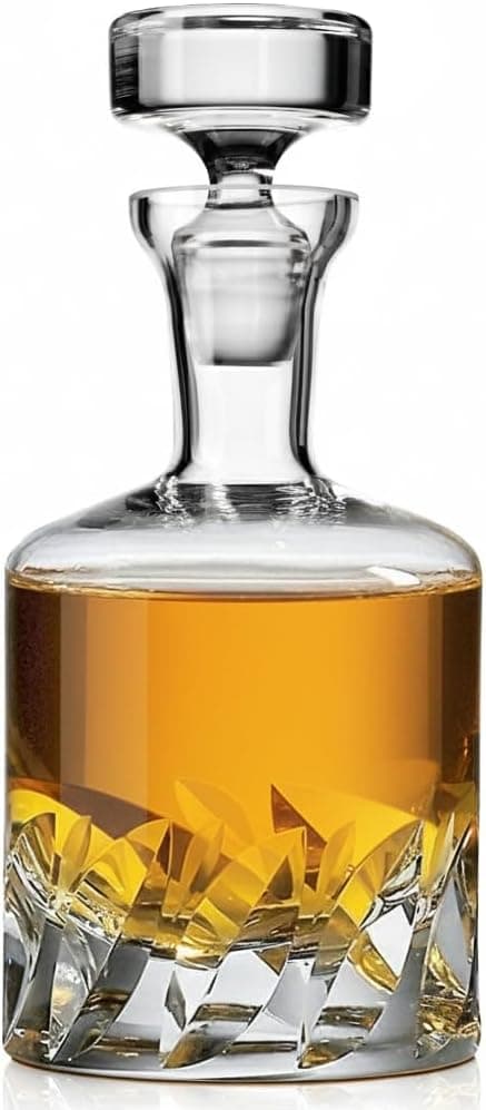 Ravenscroft Hand-Blown Beveled Blade Crystal Decanter 34oz
