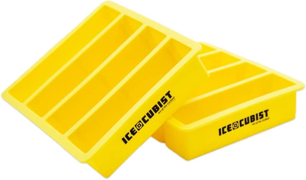Rectangular Collins Ice Cube Mold, 2 Trays, 4 Large Cubes Per Tray