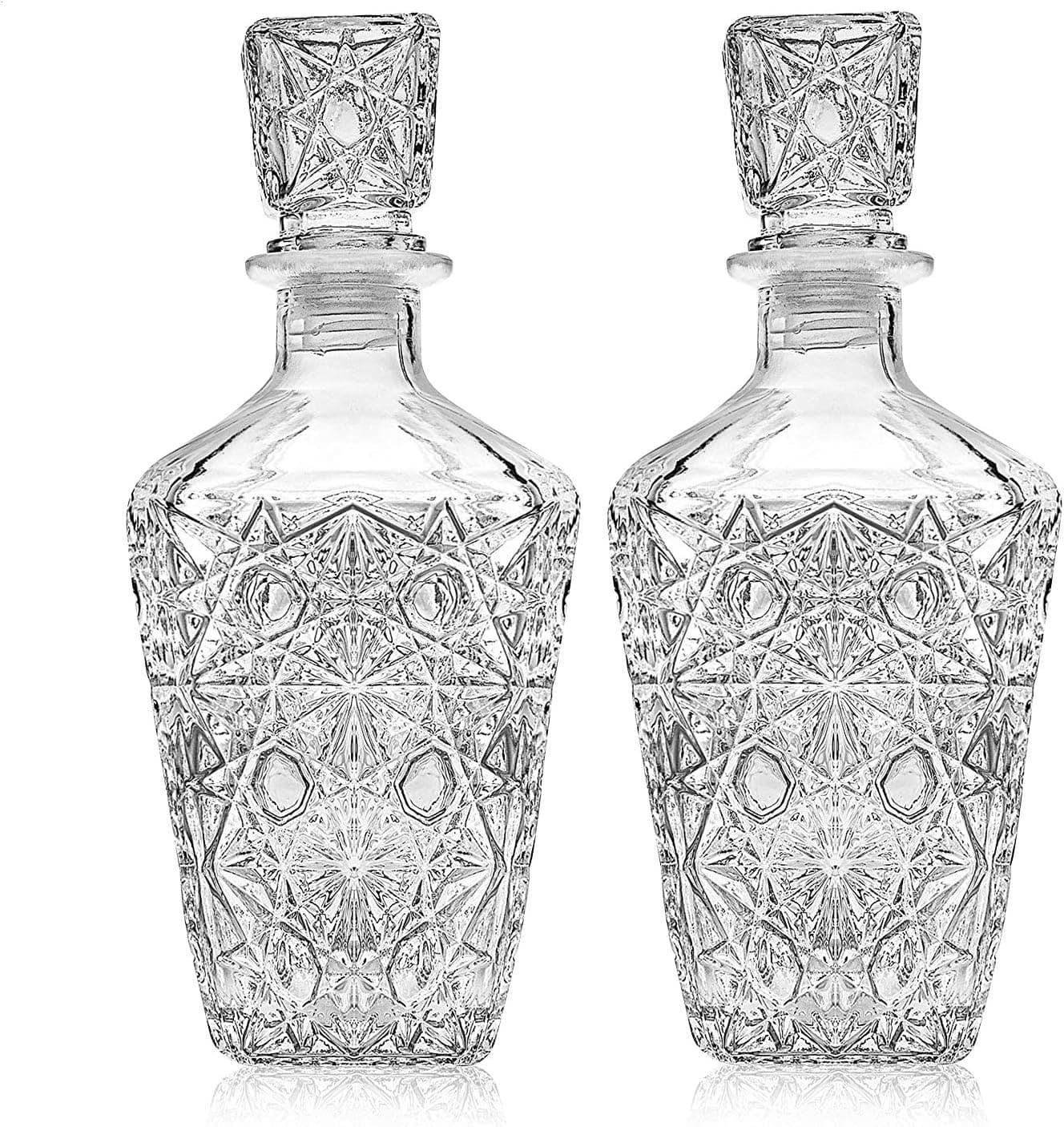 Whiskey Decanter Elegant Liquor Decanter Set of 2
